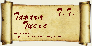 Tamara Tucić vizit kartica